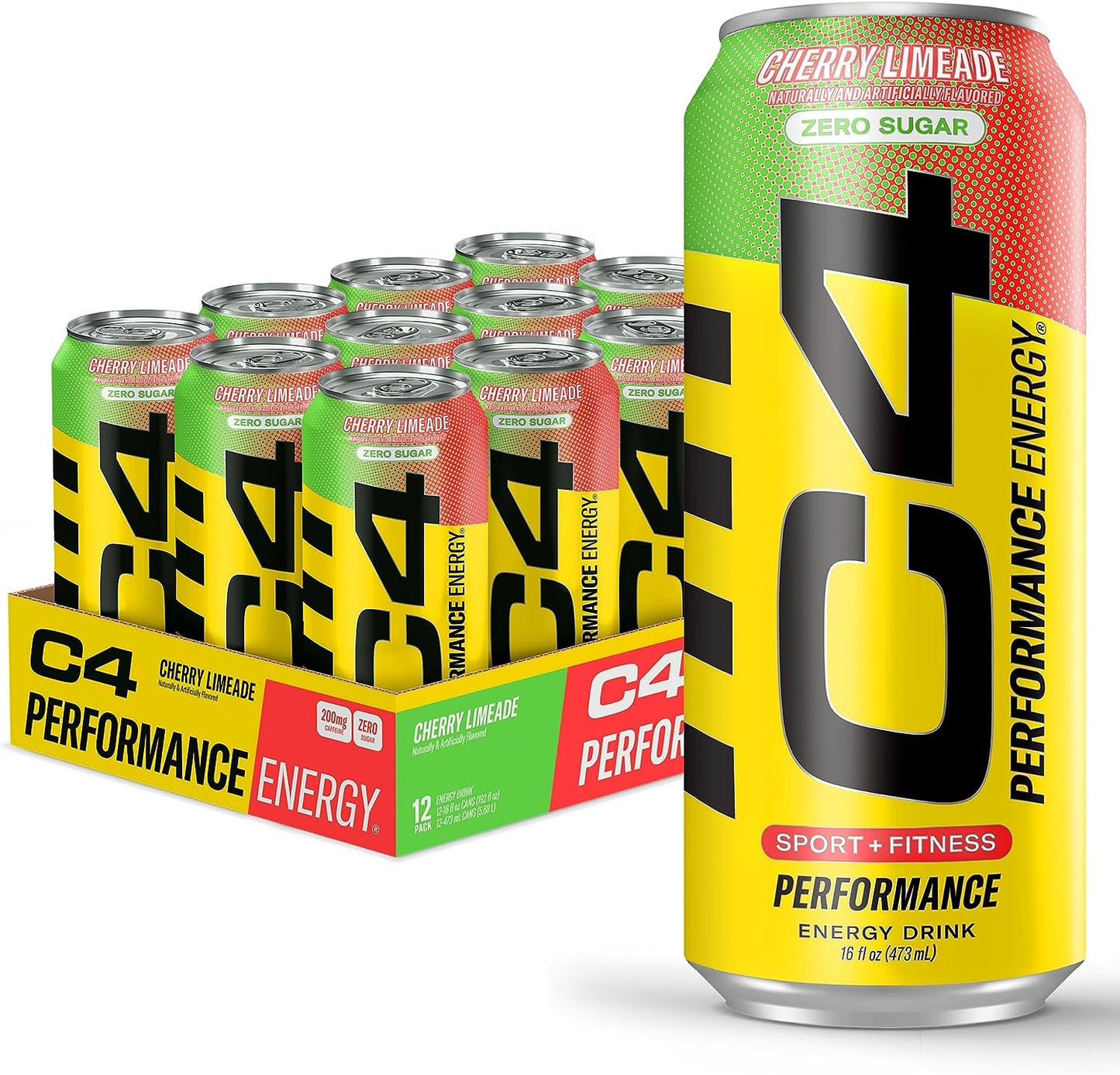 Cellucor C4 Energy Drink, Skittles, Carbonated Sugar Free Pre Workout Performanc