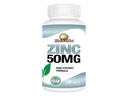 Zinc Supplement - Vegan Zinc for Immune Health - 50 Mg 100 Day Supply