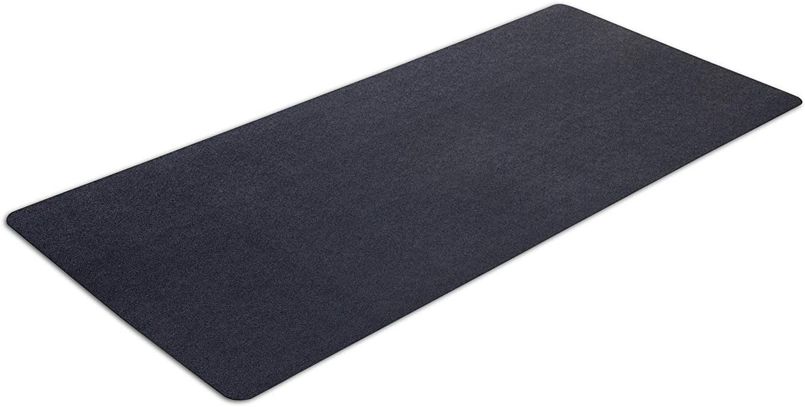 Exercise Equipment Mat for under Treadmill, Rowing Machine, Elliptical Machine, Fitness Equipment, Home Gym Floor Protection, 30" X 66", Black