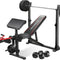 900LBS Weight Bench Set with Squat Rack Preacher Curl Weight Bench with Leg Extension Bench Press Set Workout Bench for Home Gym Full Body Workout